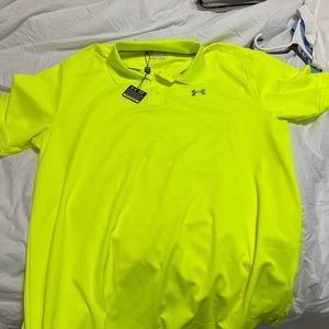 Neon under armor, golf shirt XL